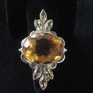 Impressive Large Citrine Ring, One Of A Kind